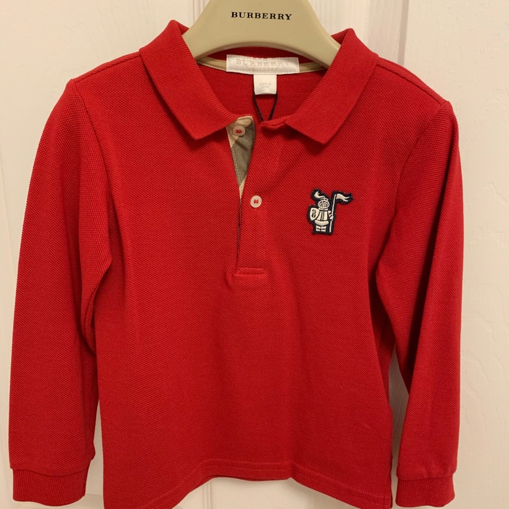 Burberry boy’s long sleeve polo -2Y (NEW WITH TAG)